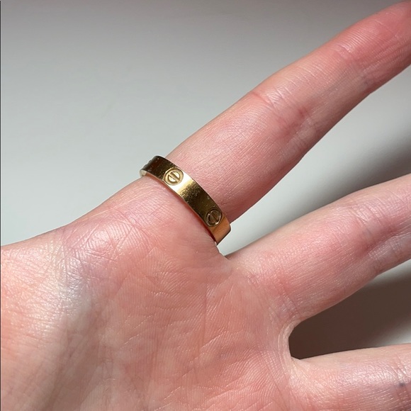 Love ring gold vermeil no tarnish - Picture 3 of 8